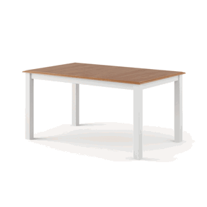 Sconto Jedálenský stôl BELLU biela/prírodná