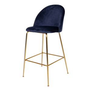 Sconto Barová stolička LOESONNI modrá/zlatá