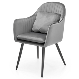 Sconto Jedálenská stolička SCK-464 sivá/čierna