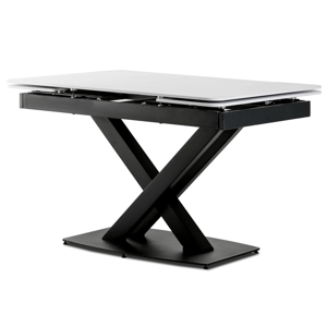 Sconto Jedálenský stôl RAKAN biely mramor/čierna
