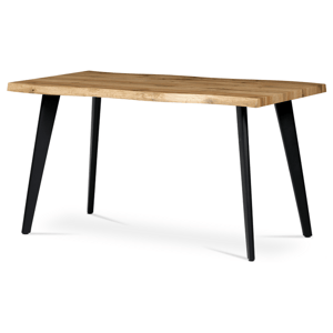 Sconto Jedálenský stôl ALTON dub divoký/čierna, šírka 140 cm