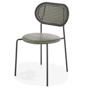 Sconto Jedálenská stolička SCK-524 zelená/čierna