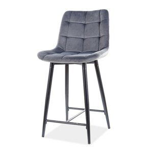 Sconto Barová stolička CHAC 4 sivá/čierna