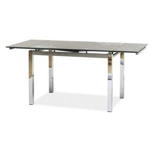 Sconto Jedálenský stôl SIG-GD017 sivá/chróm
