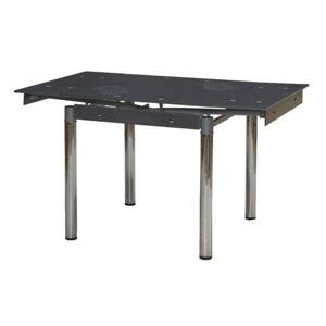 Sconto Jedálenský stôl SIG-GD082 sivá/chróm