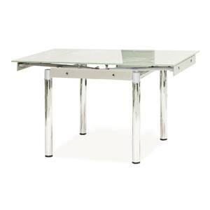 Sconto Jedálenský stôl SIG-GD082 biela/chróm