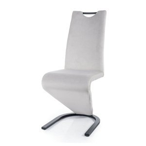 Sconto Jedálenská stolička SIGH-090 svetlosivá/čierna