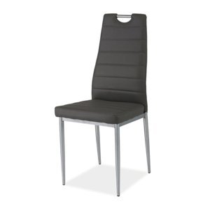 Sconto Jedálenská stolička SIGH-260 sivá/chróm