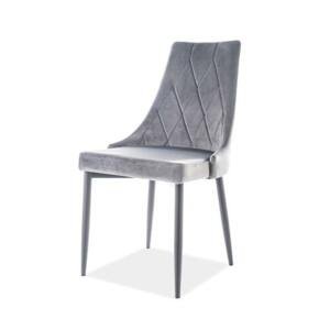 Sconto Jedálenská stolička TRAX sivá/čierna