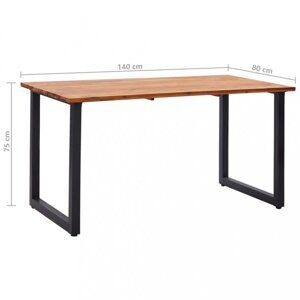 Záhradný stôl hnedá / čierna Dekorhome 140x80x75 cm,Záhradný stôl hnedá / čierna Dekorhome 140x80x75 cm