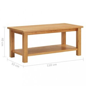 Konferenčný stolík masívne dubové drevo Dekorhome 110x55x40 cm,Konferenčný stolík masívne dubové drevo Dekorhome 110x55x40 cm
