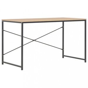 Písací stôl 120x60 cm drevotrieska / oceľ Dekorhome Čierna / dub,Písací stôl 120x60 cm drevotrieska / oceľ Dekorhome Čierna / dub