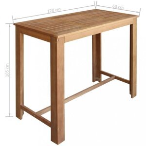 Barový stôl hnedá Dekorhome 120x60 cm,Barový stôl hnedá Dekorhome 120x60 cm