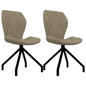Jedálenská stolička 2 ks umelá koža Dekorhome Cappuccino,Jedálenská stolička 2 ks umelá koža Dekorhome Cappuccino