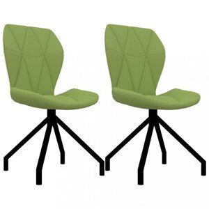 Jedálenská stolička 2 ks umelá koža Dekorhome Zelená,Jedálenská stolička 2 ks umelá koža Dekorhome Zelená