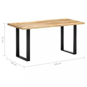 Jedálenský stôl mangovníkové drevo/kov 160x80x75 cm,Jedálenský stôl mangovníkové drevo/kov 160x80x75 cm