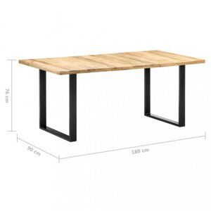 Jedálenský stôl mangovníkové drevo/kov 180x90x76 cm,Jedálenský stôl mangovníkové drevo/kov 180x90x76 cm