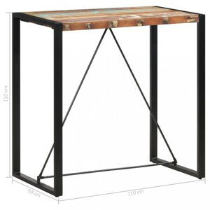Barový stôl hnedá / čierna Dekorhome 110x60x110 cm,Barový stôl hnedá / čierna Dekorhome 110x60x110 cm