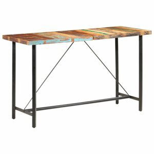 Barový stôl masívne drevo / oceľ Dekorhome Recyklované drevo,Barový stôl masívne drevo / oceľ Dekorhome Recyklované drevo