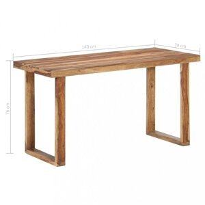 Jedálenský stôl masívne drevo Dekorhome 140x70x76 cm,Jedálenský stôl masívne drevo Dekorhome 140x70x76 cm