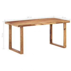 Jedálenský stôl masívne drevo Dekorhome 160x80x76 cm,Jedálenský stôl masívne drevo Dekorhome 160x80x76 cm