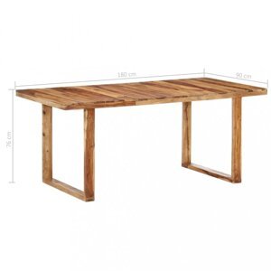 Jedálenský stôl masívne drevo Dekorhome 180x90x76 cm,Jedálenský stôl masívne drevo Dekorhome 180x90x76 cm