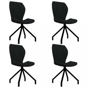 Jedálenská stolička 4 ks umelá koža Dekorhome Čierna,Jedálenská stolička 4 ks umelá koža Dekorhome Čierna