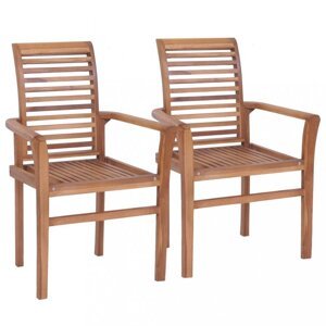 Stohovateľné jedálenské stoličky 2 ks hnedá Dekorhome,Stohovateľné jedálenské stoličky 2 ks hnedá Dekorhome