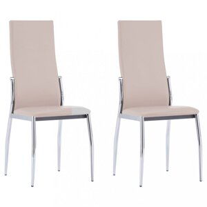 Jedálenská stolička 2 ks umelá koža Dekorhome Cappuccino,Jedálenská stolička 2 ks umelá koža Dekorhome Cappuccino