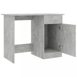 Písací stôl so skrinkou 100x50 cm Dekorhome Betón,Písací stôl so skrinkou 100x50 cm Dekorhome Betón