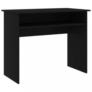 Písací stôl s policou 90x50 cm Dekorhome Čierna,Písací stôl s policou 90x50 cm Dekorhome Čierna