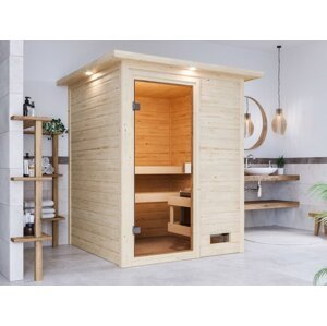 Interiérová finská sauna 145 x 145 cm Dekorhome,Interiérová finská sauna 145 x 145 cm Dekorhome