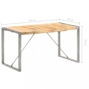 Jedálenský stôl hnedá / sivá Dekorhome 140x70x75 cm,Jedálenský stôl hnedá / sivá Dekorhome 140x70x75 cm