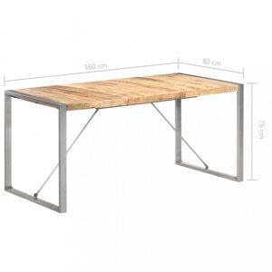 Jedálenský stôl hnedá / sivá Dekorhome 160x80x75 cm,Jedálenský stôl hnedá / sivá Dekorhome 160x80x75 cm
