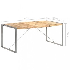 Jedálenský stôl hnedá / sivá Dekorhome 180x90x75 cm,Jedálenský stôl hnedá / sivá Dekorhome 180x90x75 cm