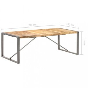 Jedálenský stôl hnedá / sivá Dekorhome 220x100x75 cm,Jedálenský stôl hnedá / sivá Dekorhome 220x100x75 cm