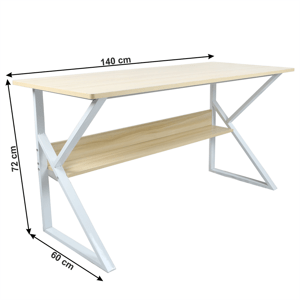 Pracovný stôl s policou TARCAL 140x60 cm,Pracovný stôl s policou TARCAL 140x60 cm
