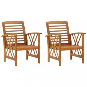 Záhradné stoličky 2 ks hnedá Dekorhome,Záhradné stoličky 2 ks hnedá Dekorhome