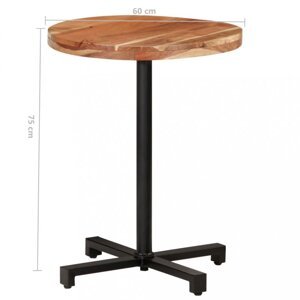 Bistro stôl okrúhly hnedá / čierna Dekorhome ø 60 cm,Bistro stôl okrúhly hnedá / čierna Dekorhome ø 60 cm