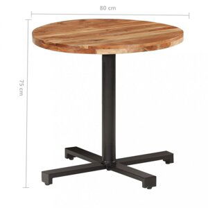 Bistro stôl okrúhly hnedá / čierna Dekorhome ø 80 cm,Bistro stôl okrúhly hnedá / čierna Dekorhome ø 80 cm