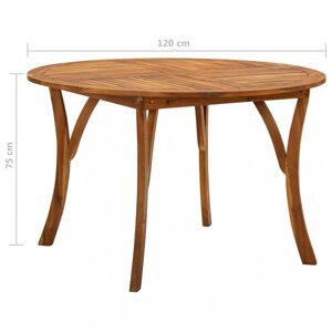 Záhradný stôl hnedá Dekorhome 120x120x75 cm,Záhradný stôl hnedá Dekorhome 120x120x75 cm