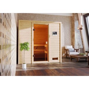 Interiérová fínska sauna 195x169 cm Dekorhome,Interiérová fínska sauna 195x169 cm Dekorhome