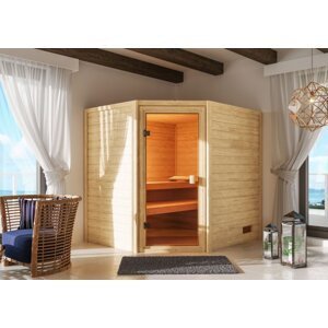 Interiérová fínska sauna 195 x 169 cm Dekorhome,Interiérová fínska sauna 195 x 169 cm Dekorhome