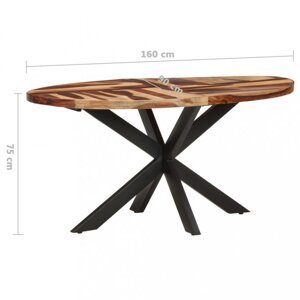 Jedálenský stôl akácie / čierna Dekorhome 160x90x75 cm,Jedálenský stôl akácie / čierna Dekorhome 160x90x75 cm