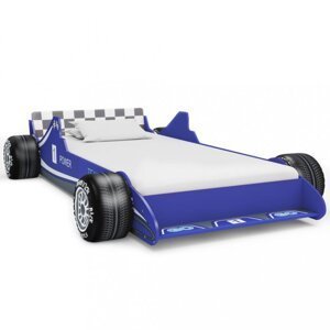 Detská posteľ pretekárske auto Dekorhome Modrá,Detská posteľ pretekárske auto Dekorhome Modrá