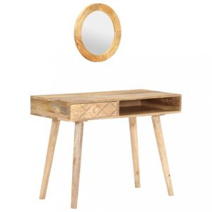 Toaletný stolík so zrkadlom mangovníkové drevo Dekorhome,Toaletný stolík so zrkadlom mangovníkové drevo Dekorhome