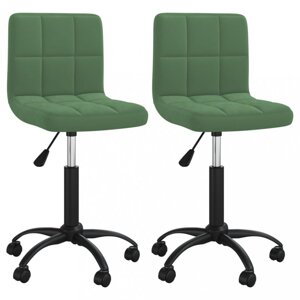 Otočná jedálenská stolička 2 ks zamat / kov Dekorhome Tmavo zelená,Otočná jedálenská stolička 2 ks zamat / kov Dekorhome Tmavo zelená
