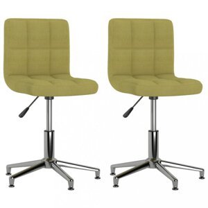 Otočná jedálenská stolička 2 ks kov / látka Dekorhome Zelená,Otočná jedálenská stolička 2 ks kov / látka Dekorhome Zelená