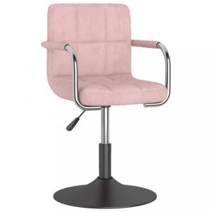 Otočná stolička kov / zamat Dekorhome Ružová,Otočná stolička kov / zamat Dekorhome Ružová