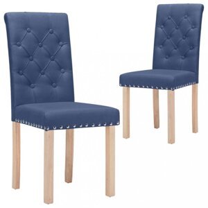 Jedálenská stolička 2 ks látka / drevo Dekorhome Modrá,Jedálenská stolička 2 ks látka / drevo Dekorhome Modrá
